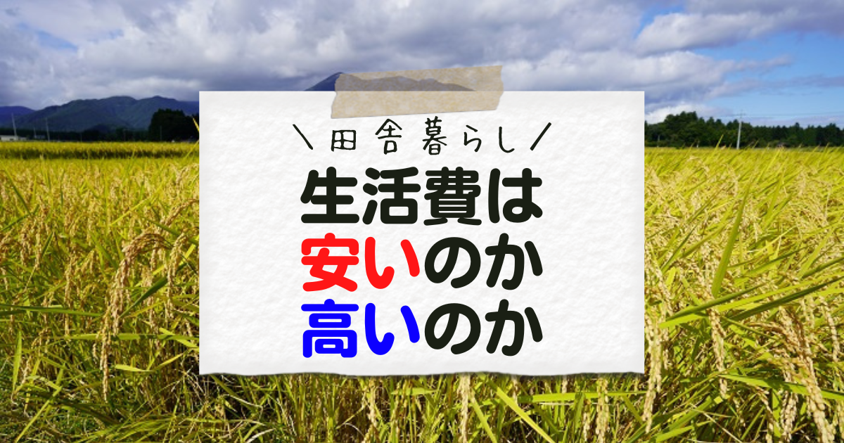 田舎の生活費は安いか