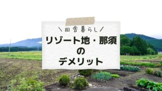 那須移住の デメリット