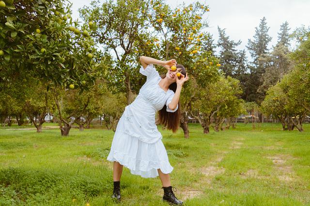 happy woman in the woods